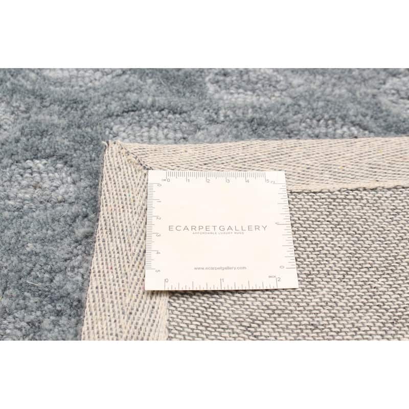 ECARPETGALLERY Hand Tufted Timeless Charcoal Wool Rug - 5'0 x 8'0