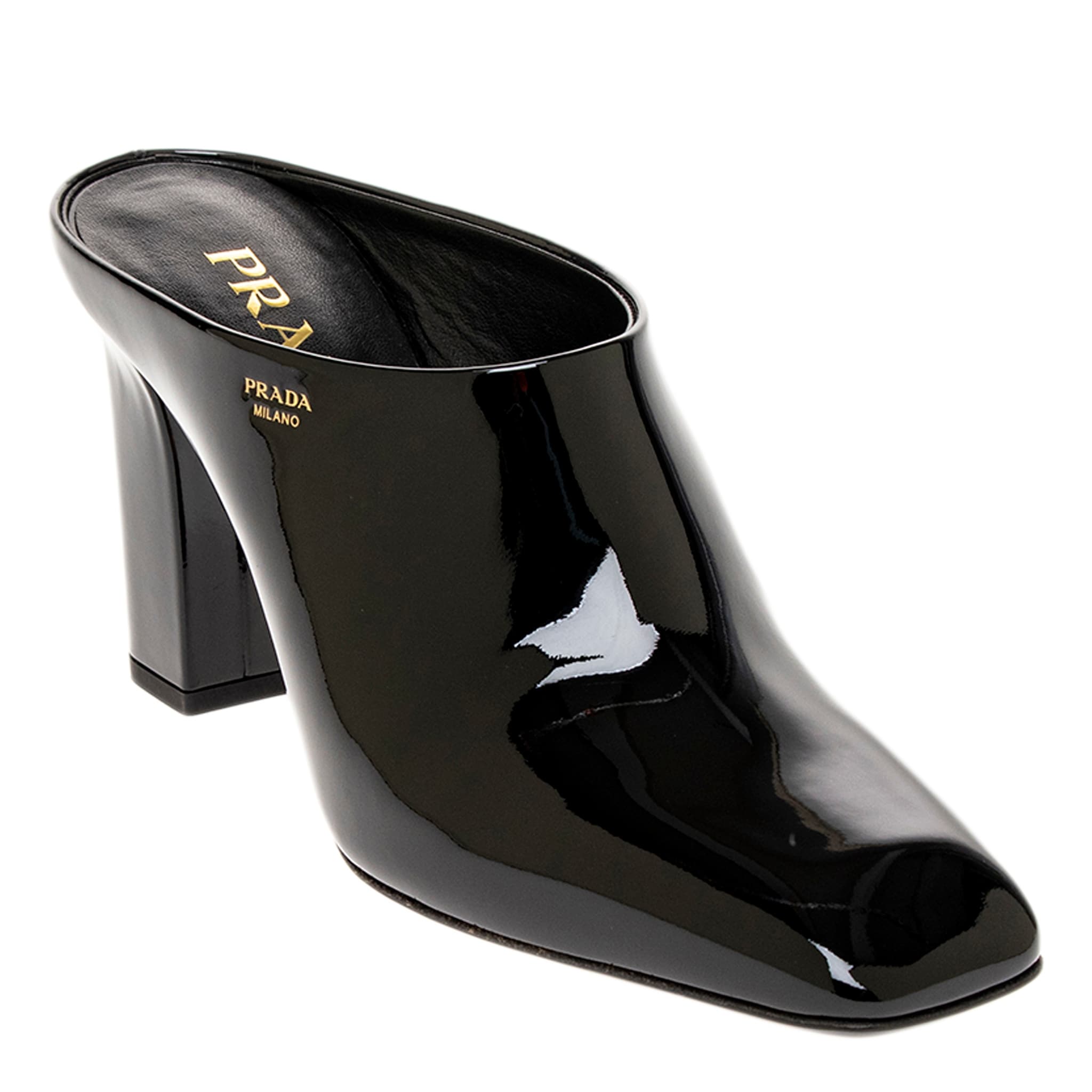 靴 Prada Suquare Toe Patent Leather Mules Prada Square Toe Patent Leather Mules - Overstock - 43856448