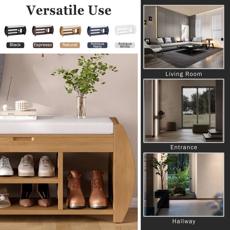 Vintage Multifunctional Storage Bench