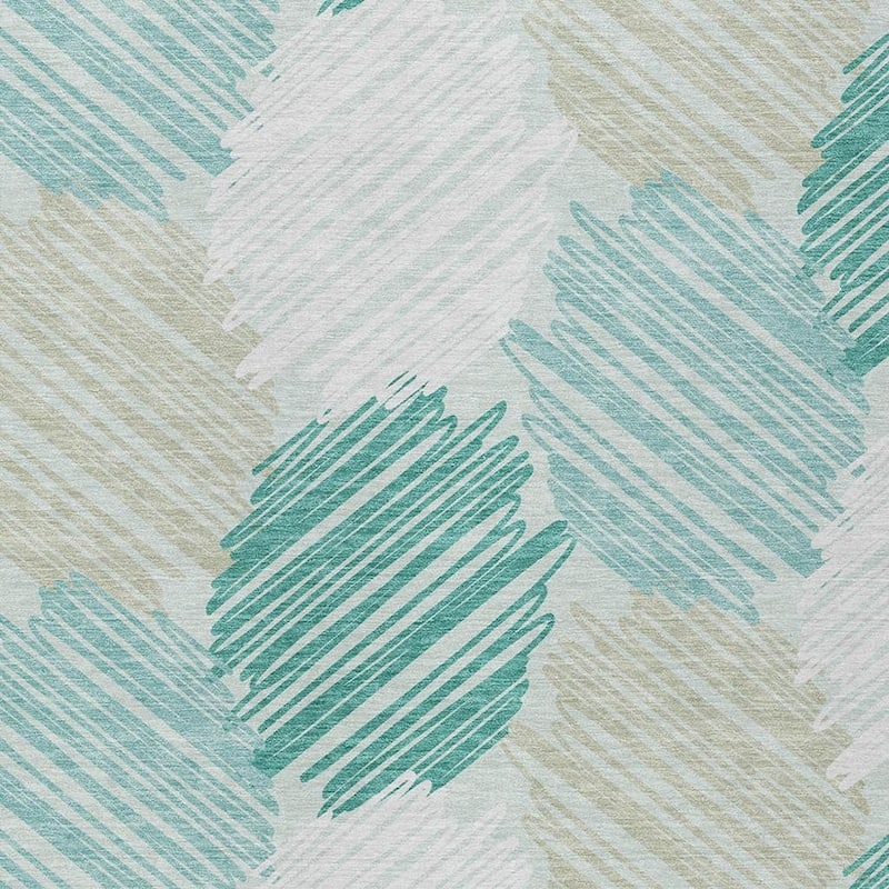 HomeRoots Geometric Transitional Rectangle Outdoor Rug