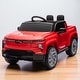 preview thumbnail 12 of 41, 24V Kids Ride On Chevrolet Silverado Truck with Remote Control, LED Lights, Bluetooth, MP3, USB, Music & Slow Start for Ages 2-5 Red