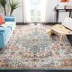 preview thumbnail 6 of 18, SAFAVIEH Madison Sabire Boho Medallion Distressed Rug - Grey/Light Blue - 5' 3" x 7' 6"