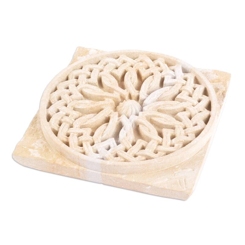 Novica Handmade Infinity Rosette Felsite Stone Decorative Accent