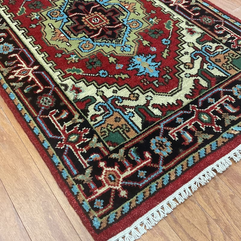 HERAT ORIENTAL Handmade Indo Serapi Wool Runner - 2'6" x 8'