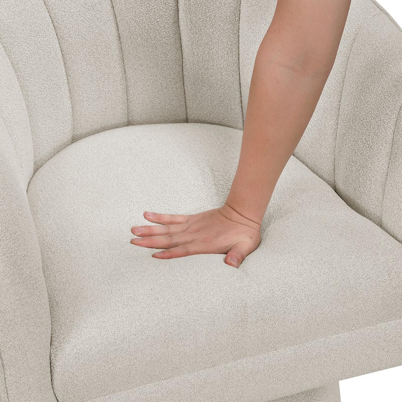 Comfortable Swivel Chair with Stylish Design for Home Décor Enhancement - Beige