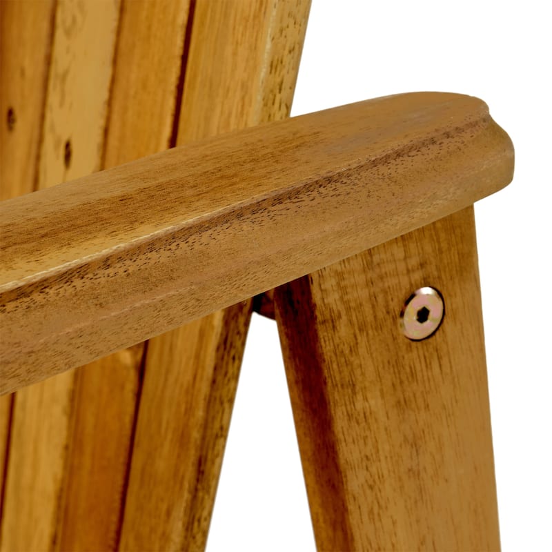 Roomfitters Outdoor Accent Wooden Dining Chairs, Set of 2, Stylish and Durable Weather-Resistant Design for Patio and Garden Use