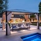 preview thumbnail 36 of 133, EROMMY Hardtop Gazebo,Outdoor Pergola with Double Roof & Netting & Curtains,Heavy Duty Canopy for Patio, Backyard, Pool party