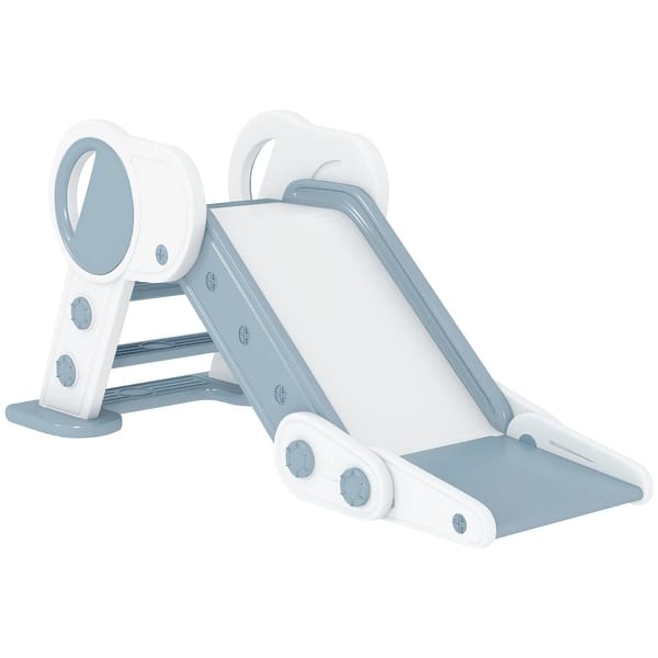 slide 2 of 12, Indoor Foldable Kids Slide for 1.5-3 Years Old Grey