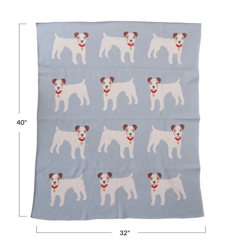 Cotton Knit Baby Blanket with Prints