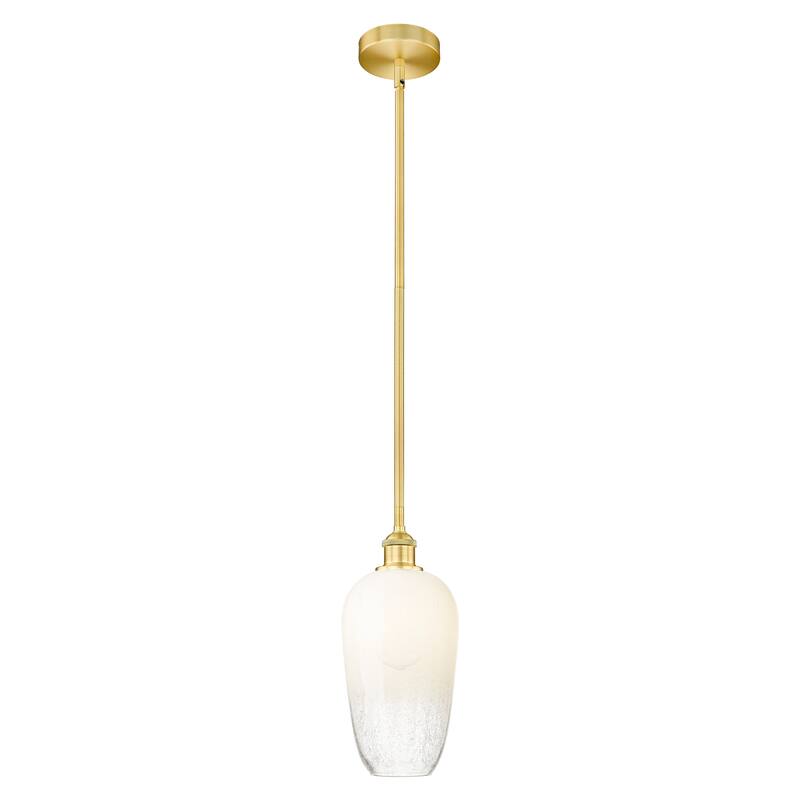 Innovations Lighting Endless Possibilities Edison - Brookhaven Flute - 1 Light 7" Stem Hung Mini Pendant - Satin Gold/Opal
