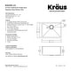 preview thumbnail 107 of 158, KRAUS Standart PRO Undermount Single Bowl Stainless Steel Kitchen Sink