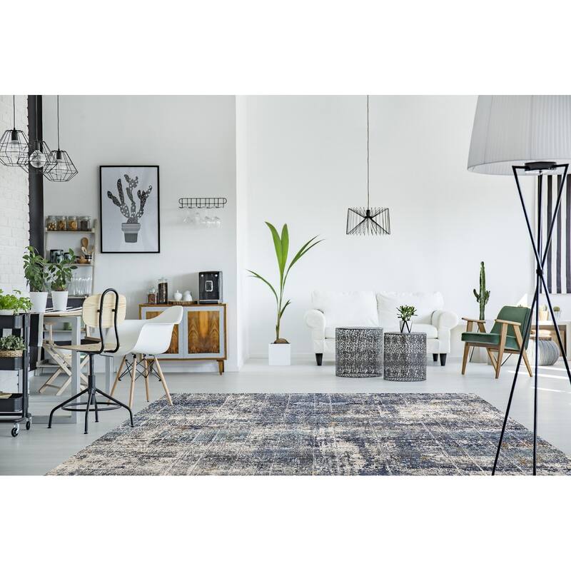 Noori Rug High-low Westfield Caroline Rug - 3'10" x 6'0" - Grey/Blue
