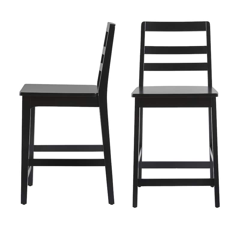 Middlebrook Designs Solid Wood Ladder Back Counter Stool (Set of 2)