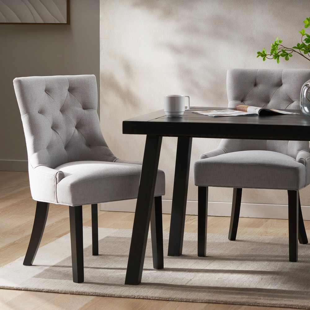 Cheney Contemporary Tufted Dining Chairs (Set of 2) by Christopher Knight Home - 21.50" L x 25.00" W x 36.00" H