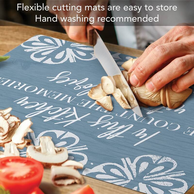Counting Memories Flexible Plastic Cutting Board Mat 15" x 11.5", Made in the USA, Decorative, Flexible, Easy to Clean
