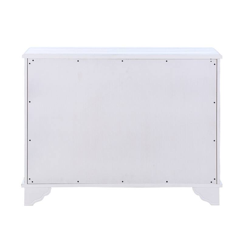 Retro Style Accent Storage Cabinet with Adjustable Shelves,Wood Grain Texture