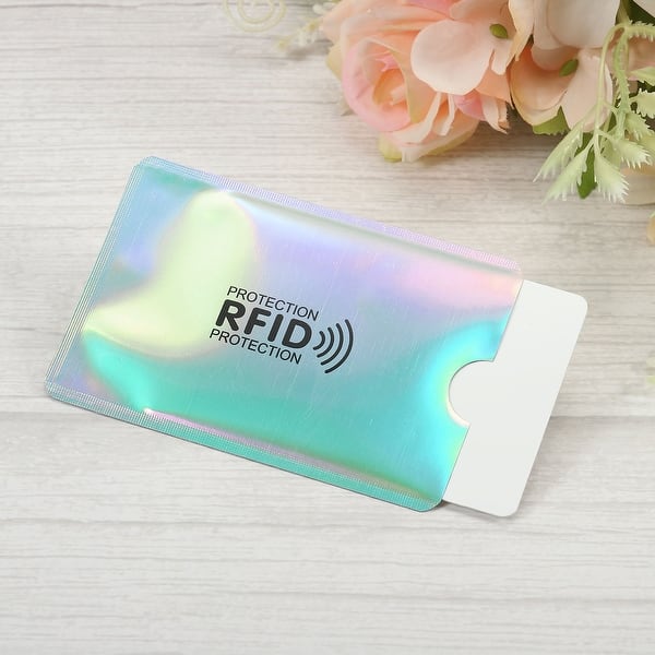 RFID Blocking Credit Card Sleeves Protector Holder Laser Silver 10Pcs - Bed  Bath & Beyond - 36959519
