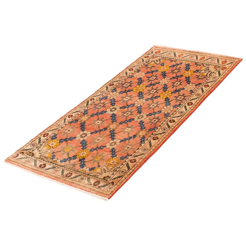 ECARPETGALLERY Hand-knotted Melis Copper Wool Rug - 3'2 x 6'9