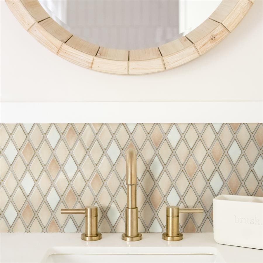 Merola Tile Hudson Kite Truffle 10-1/8" x 11-3/4" Porcelain Mosaic Floor and Wall Tile