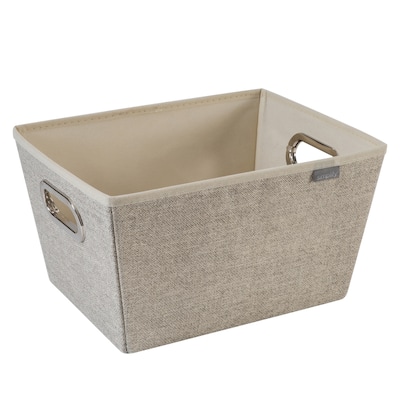Simplify Medium Grommet Storage Bin in Faux Jute - L13"x W10.8"x H7.5"