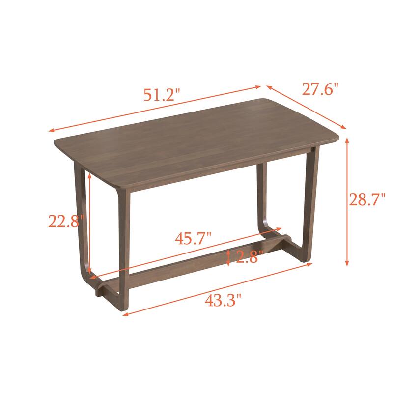 Farmhouse Console Table, Solid Wood Sofa Table, Square Entryway Table Brown