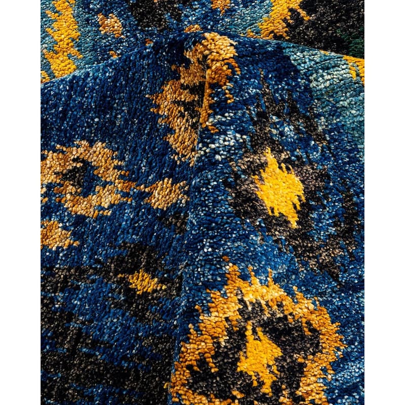 Contemporary Overdyed Wool Hand Knotted Area Rug - 8' 0" x 9' 10"