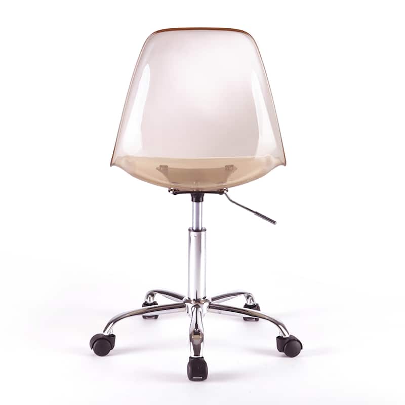 Urban Lifestyle Armless Acrylic Rolling Adjustable Office Chair