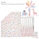 preview thumbnail 2 of 7, Lambs & Ivy Snuggle Jungle Pastel Safari Cotton Jersey 5-Piece Crib Bedding Set