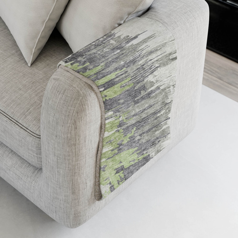 Premium Machine Washable Abstract Contemporary Sherpa Throw Blanket