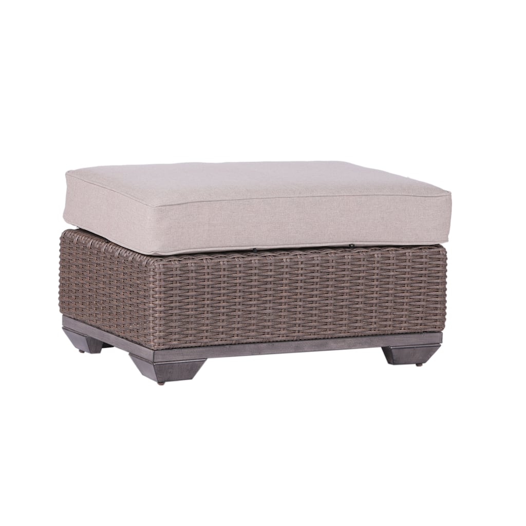 Brookstone Outdoor Ottoman w/ Cushion - 35.83"L x 24.02"W x 19.29"H