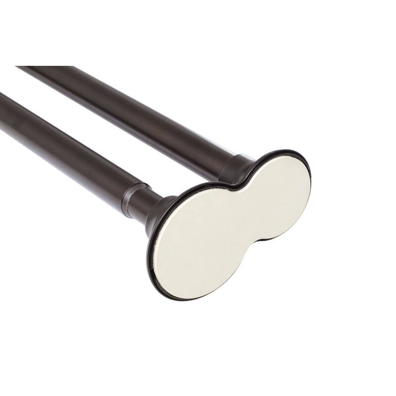 Utopia Alley Adjustable 72-Inch Double Shower Curtain Tension Rods - Rust-Proof Aluminum with Rubber End Cap
