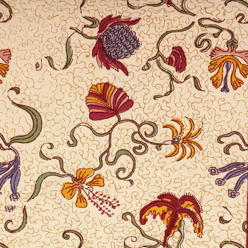 Couleur Nature Fleurs des Indes Multicolored Cotton Table Runner