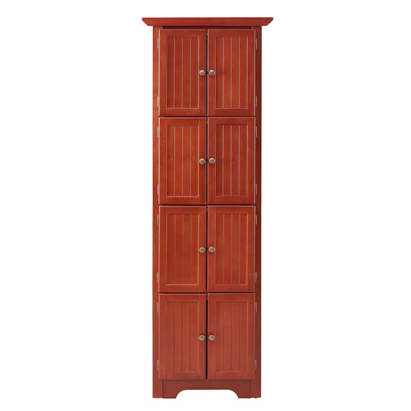 4-Tier 72" Corner Kitchen Pantry Storage Cabinet with 8 Doors Tall Cabinet,Corner Cabinet,Adjustable Shelves,bookshelf Cabinet