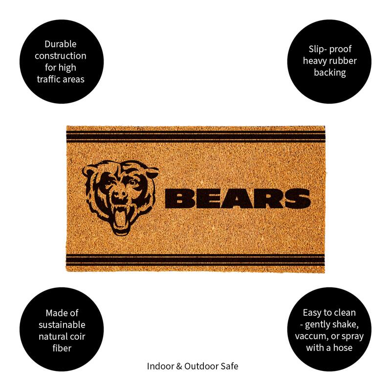 28 in. x 16 in. Chicago Bears, Coir Mat