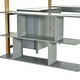 preview thumbnail 14 of 17, Gray Twin Size Solid Wood Loft Bed with Storage Cabinet & Desk