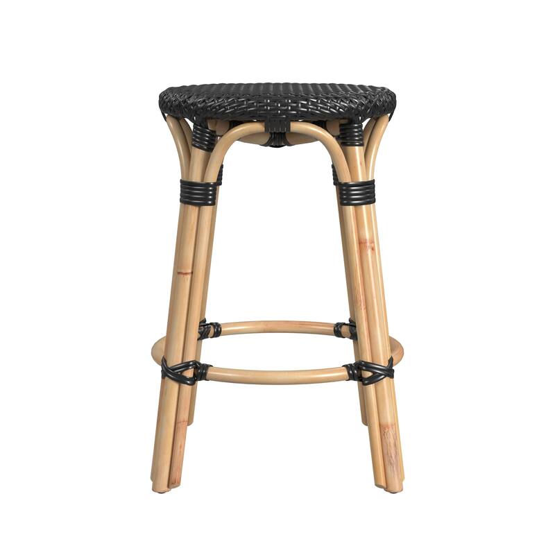 Tobias 24" Rattan Round Counter Stool