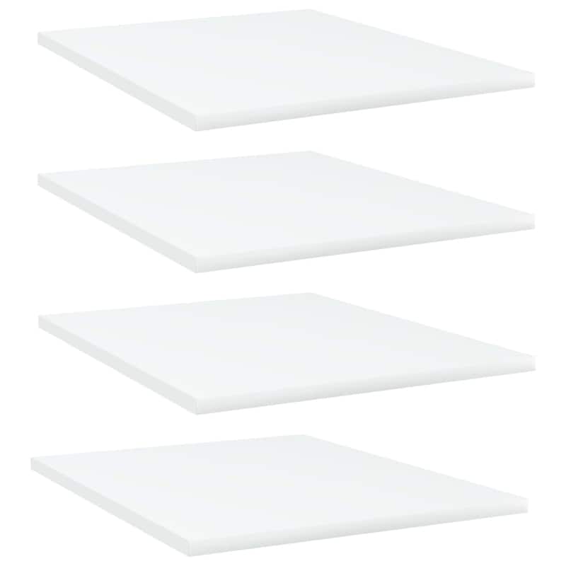 vidaXL Bookshelf Boards 4 pcs White 15.7"x19.7"x0.6" Chipboard