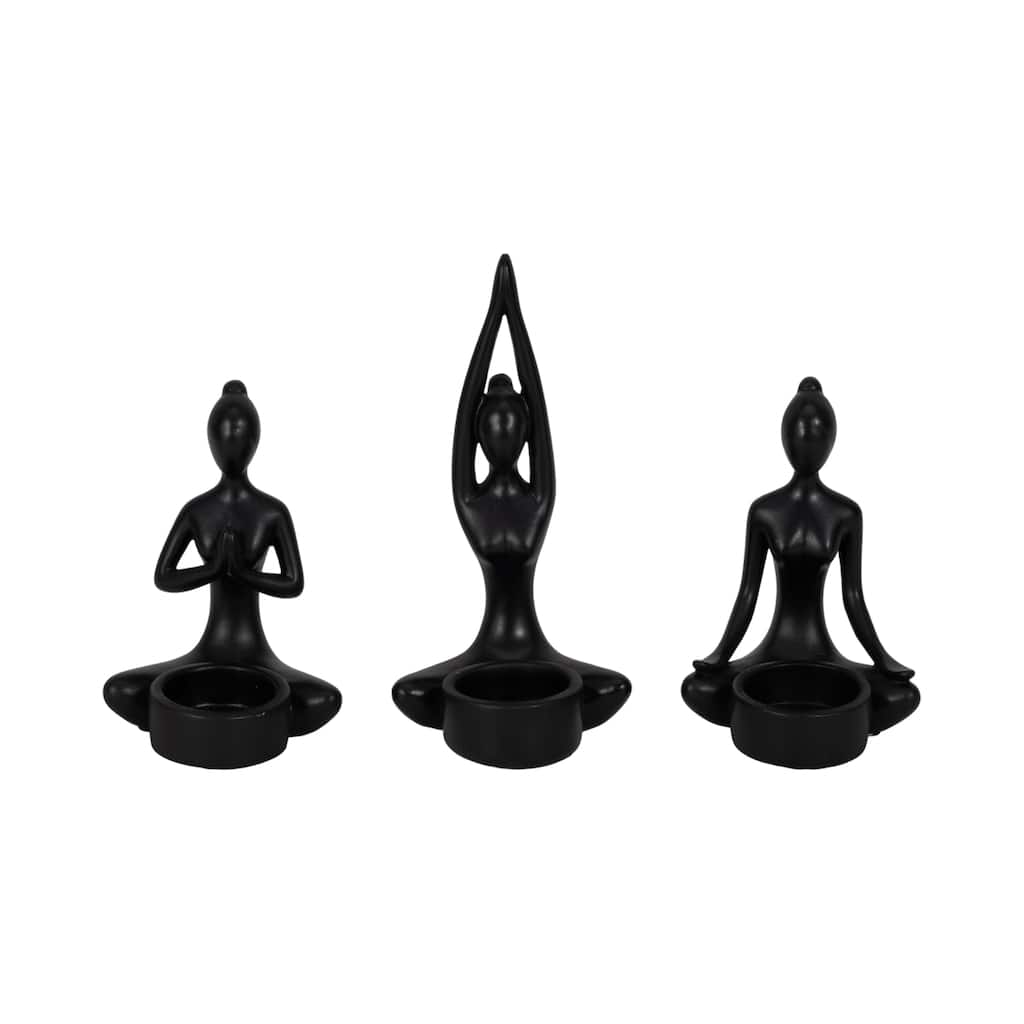 Sagebrook Home Polyresin Votive Candle Holder - 3" x 3" x 6"