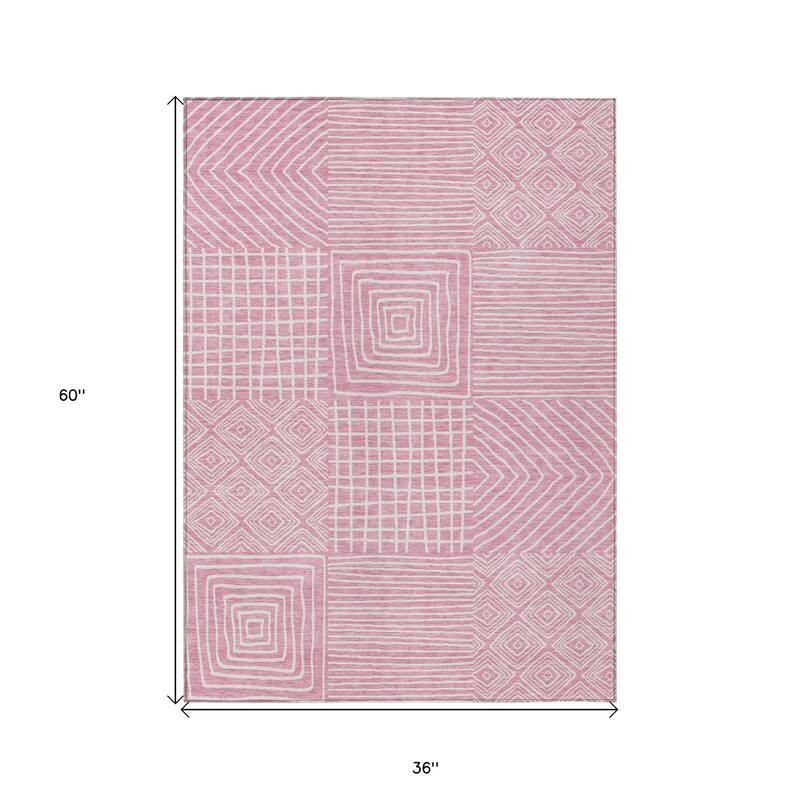 HomeRoots Geometric Transitional Rectangle Outdoor Rug