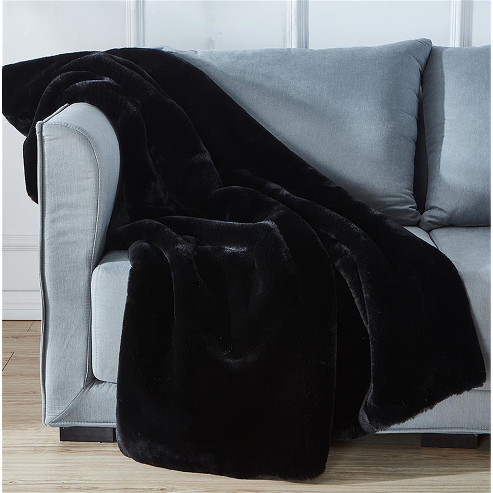 Black velour throw deals