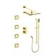 preview thumbnail 7 of 5, ZLINE Crystal Bay Thermostatic Shower System with Body Jets Polished Gold