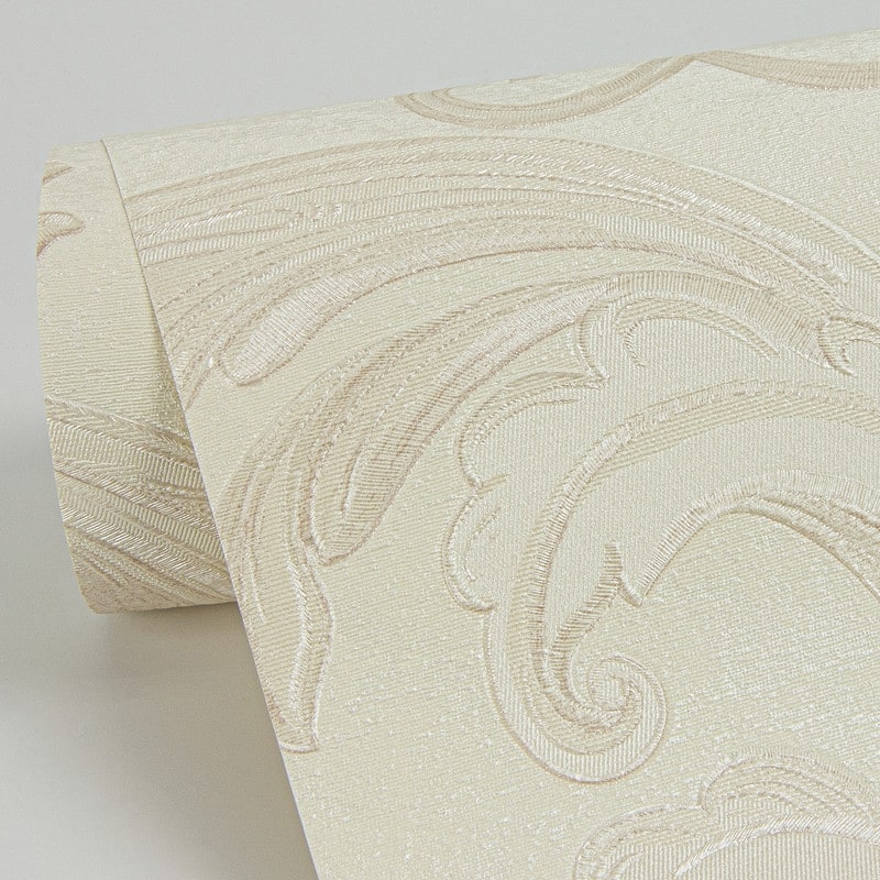 Sirpi Noemi Cream Acanthus Wallpaper - 20.5 x 396 x 0.025