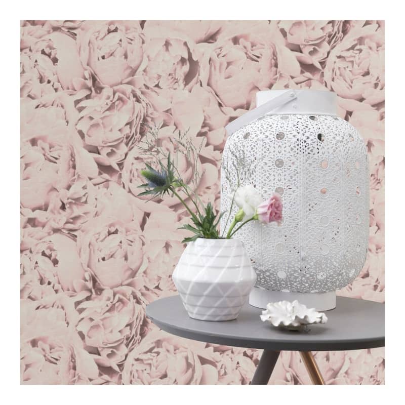 Rasch Rosenfield Light Pink Floral Wallpaper - 20.5 x 396 x 0.025