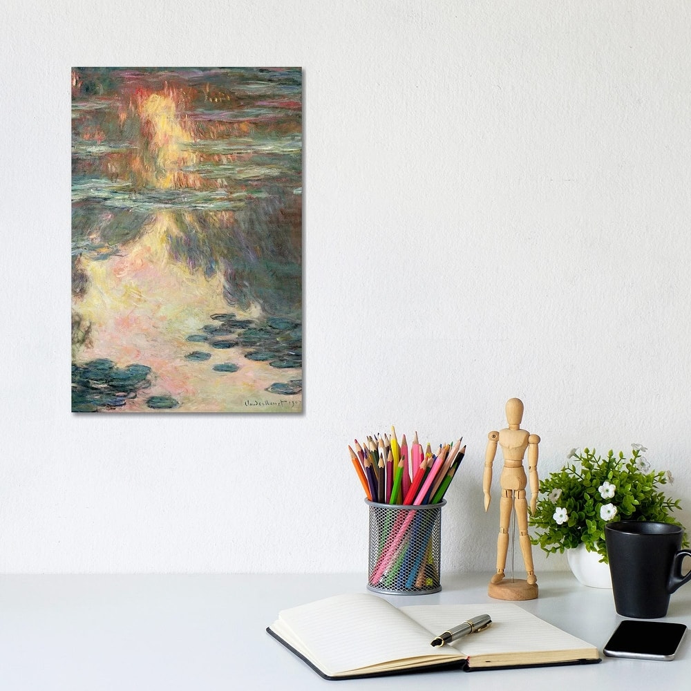 iCanvas "Waterlilies, 1907 " by Claude Monet Canvas Print