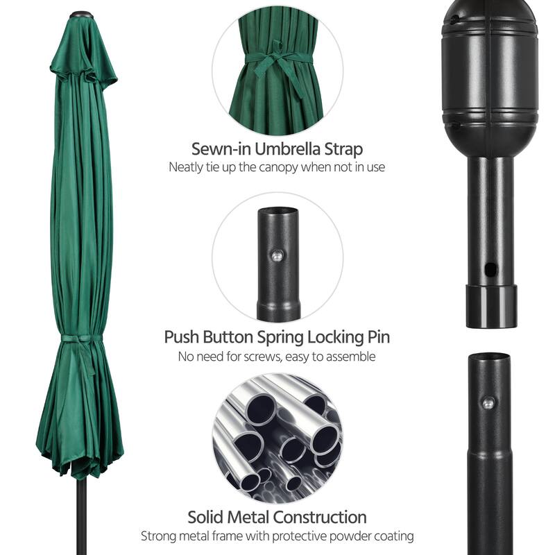 Yaheetech 11FT Patio Umbrella Market Umbrella for Outdoors