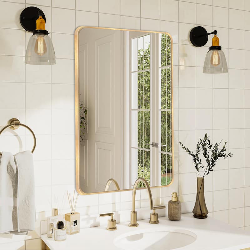 2 Pack Bathroom Rectangle Mirror Wall Mounted