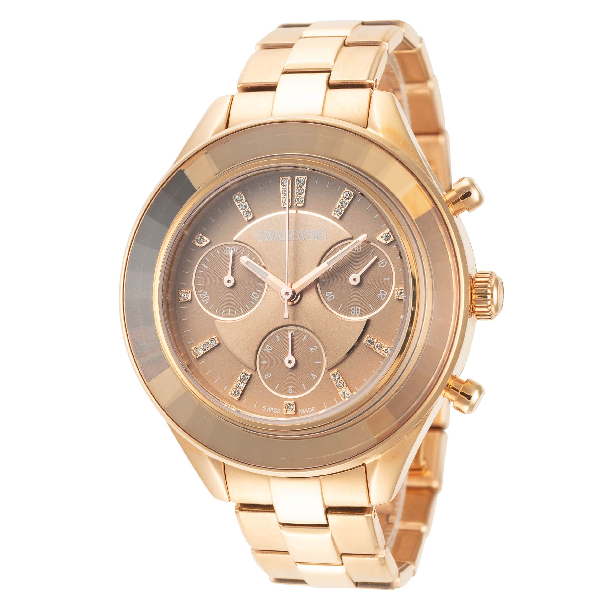 Women\'s Gold Stainless Steel Quartz Chronograph Watch with Crystal Movado Museum Classic Chronograph Watch with Black Dial and  main image 2