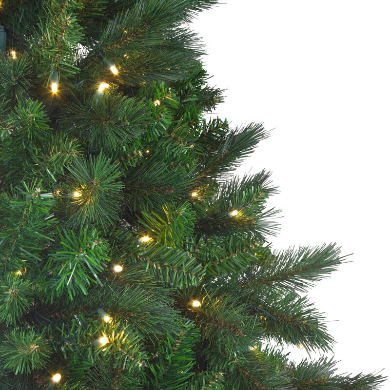 7.5' Medium Mixed Scotch Pine Artificial Christmas Tree Warm White LED - 7.5 Foot