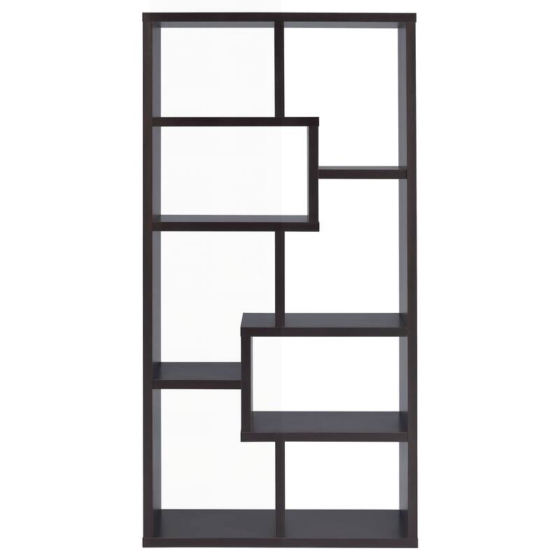 Sturdy Geometric Bookcase with Abundant Shelves for Versatile Storage