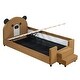 preview thumbnail 6 of 49, Twin Daybed with Bear Headboard and Storage, Fun for Kids